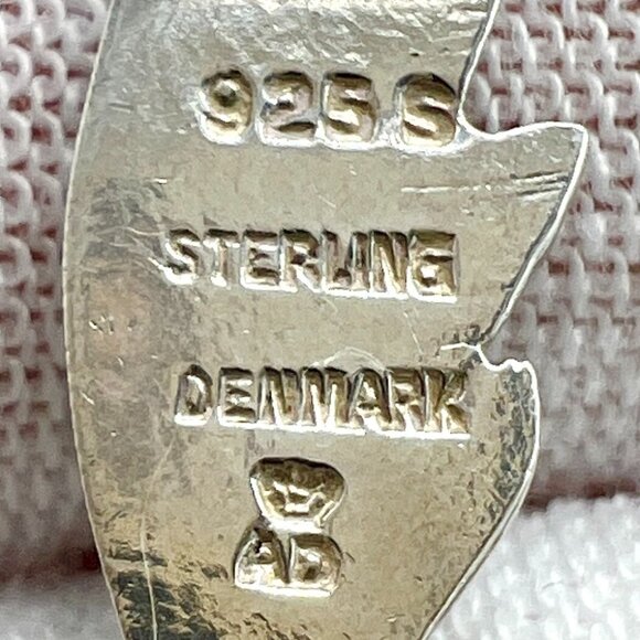 A. DRAGSTED Denmark Sterling Silver Enamel Hummingbirds Bird Brooch Pin 1950s - Picture 8 of 8